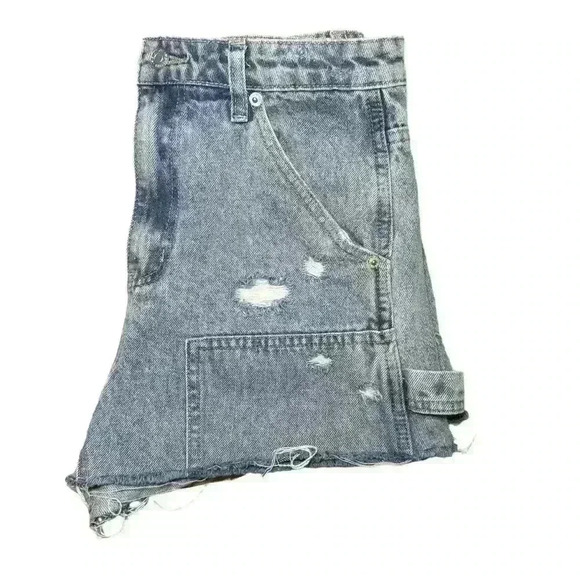 Signature8 Cut Off Cargo Utility Denim Shorts Size Small​ - Picture 7 of 12